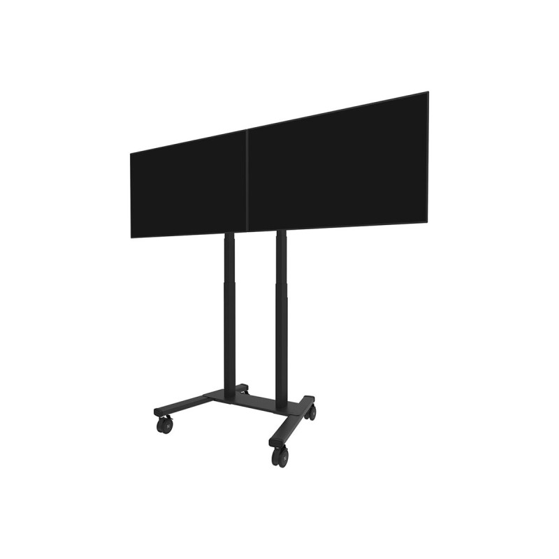 Neomounts Floor stand | ADM-875BL2 Dual screen adapter | Adjustable Height | 42-65 " | Maximum weight (capacity) 40 kg | Black