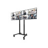 Neomounts Floor stand | ADM-875BL2 Dual screen adapter | Adjustable Height | 42-65 " | Maximum weight (capacity) 40 kg | Black