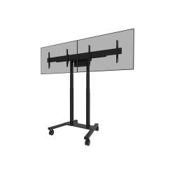 Neomounts Floor stand | ADM-875BL2 Dual screen adapter | Adjustable Height | 42-65 " | Maximum weight (capacity) 40 kg | Black