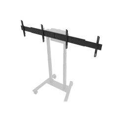 Neomounts Floor stand | ADM-875BL2 Dual screen adapter | Adjustable Height | 42-65 " | Maximum weight (capacity) 40 kg | Black