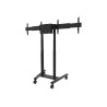 Neomounts Floor stand | ADM-875BL2 Dual screen adapter | Adjustable Height | 42-65 " | Maximum weight (capacity) 40 kg | Black