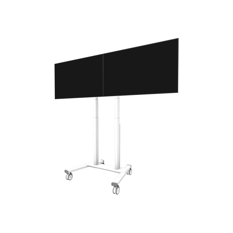 Neomounts Floor stand | ADM-875WH2 Dual screen adapter | Adjustable Height | 42-65 " | Maximum weight (capacity) 40 kg | White