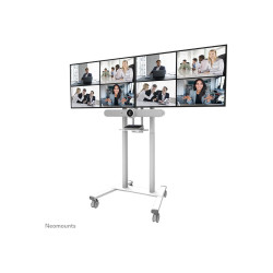 Neomounts Floor stand | ADM-875WH2 Dual screen adapter | Adjustable Height | 42-65 " | Maximum weight (capacity) 40 kg | White
