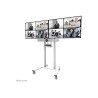 Neomounts Floor stand | ADM-875WH2 Dual screen adapter | Adjustable Height | 42-65 " | Maximum weight (capacity) 40 kg | White