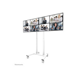 Neomounts Floor stand | ADM-875WH2 Dual screen adapter | Adjustable Height | 42-65 " | Maximum weight (capacity) 40 kg | White