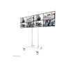 Neomounts Floor stand | ADM-875WH2 Dual screen adapter | Adjustable Height | 42-65 " | Maximum weight (capacity) 40 kg | White