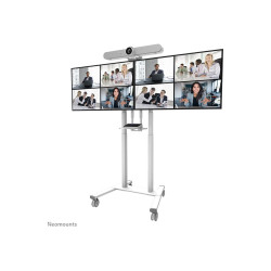 Neomounts Floor stand | ADM-875WH2 Dual screen adapter | Adjustable Height | 42-65 " | Maximum weight (capacity) 40 kg | White
