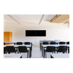 Neomounts Floor stand | ADM-875WH2 Dual screen adapter | Adjustable Height | 42-65 " | Maximum weight (capacity) 40 kg | White