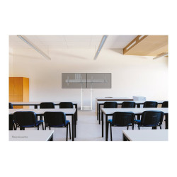 Neomounts Floor stand | ADM-875WH2 Dual screen adapter | Adjustable Height | 42-65 " | Maximum weight (capacity) 40 kg | White