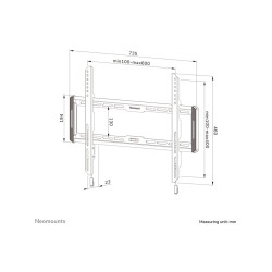 Neomounts Wall mount | WL30-550BL16 TV mount wall | 42-86 " | Maximum weight (capacity) 60 kg | Black