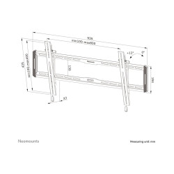 Neomounts Wall mount | WL35-550BL18 TV mount wall | Tilt | 43-86 " | Maximum weight (capacity) 60 kg | Black