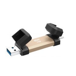 Silicon Power DS72 | 1000 GB | USB Type-A and USB Type-C 3.2 Gen 2 | Gold