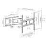 Sunne | Wall mount | 37-63-EA2 | Full motion | 37-70 " | Maximum weight (capacity) 50 kg | Black