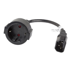 Lanberg | IEC 320 C14 to Schuko Adapter Cable for UPS | CA-C14E-10CC-0018-BK
