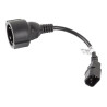 Lanberg | IEC 320 C14 to Schuko Adapter Cable for UPS | CA-C14E-10CC-0018-BK