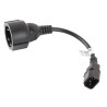 Lanberg | IEC 320 C14 to Schuko Adapter Cable for UPS | CA-C14E-10CC-0018-BK
