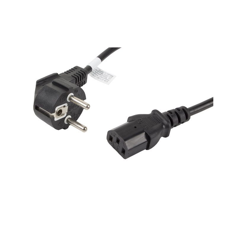 Lanberg | CEE 7/7 to IEC 320 C13 Power Cord | CA-C13C-11CC-0018-BK