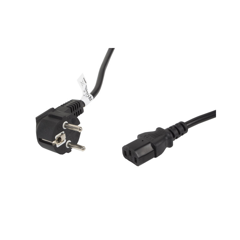 Lanberg | CEE 7/7 to IEC 320 C13 Power Cord | CA-C13C-11CC-0050-BK