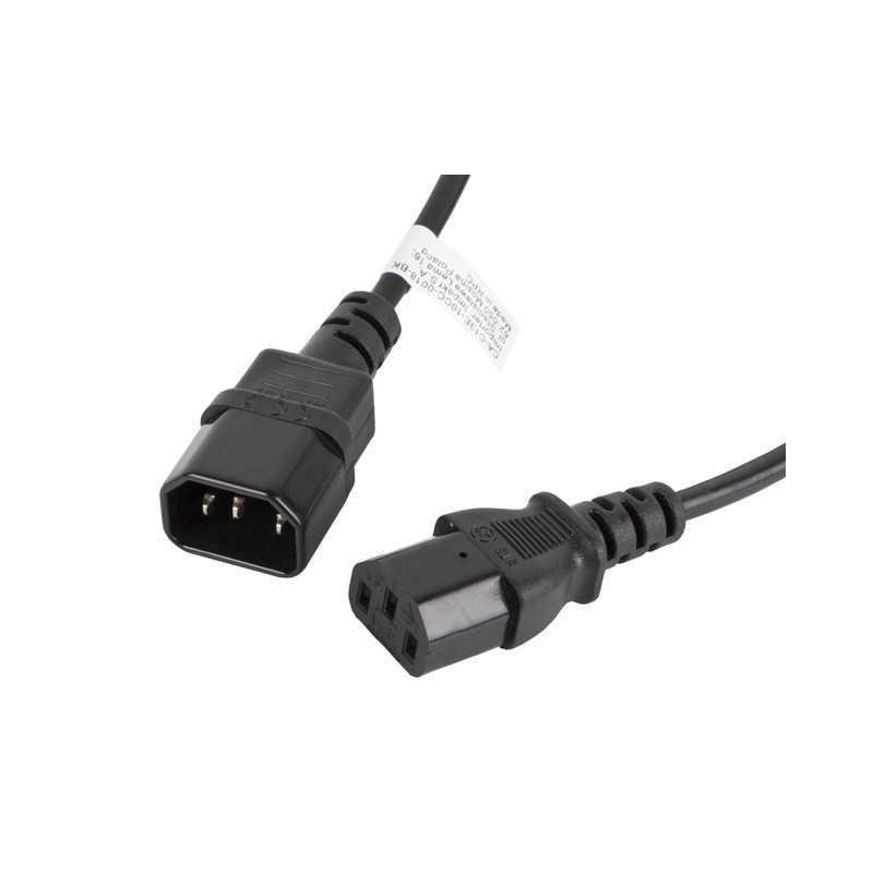Lanberg | IEC 320 C13 to C14 Cable | CA-C13E-10CC-0018-BK
