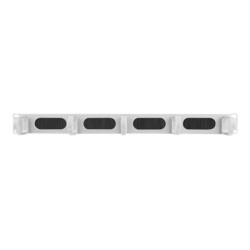 Lanberg 19" Cable Management Brush Panel 5 Rings Type B 1U | AK-1203-S | Grey