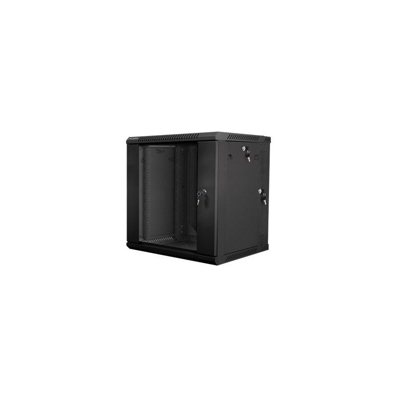 Lanberg | Rack cabinet 19" double-section wall-mount 12U/600x600 (flat pack) | WF02-6612-10B | Black