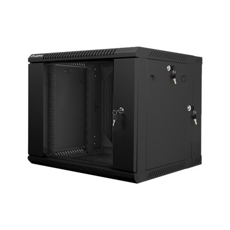 Lanberg | Rack cabinet 19" double-section wall-mount 9U/600x600 (flat pack) | WF02-6609-10B | Black