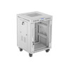 Lanberg | Rack cabinet 19" free-standing 15U/600x600 (flat pack) with glass door, LCD | FF01-6615-12SL | Grey