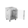 Lanberg | Rack cabinet 19" free-standing 15U/600x600 (flat pack) with glass door, LCD | FF01-6615-12SL | Grey