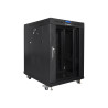 Lanberg | Rack cabinet 19" free-standing 15U/600x800 (flat pack) with glass door, LCD | FF01-6815-12BL | Black