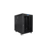 Lanberg | Rack cabinet 19" free-standing 15U/800x1000 (flat pack) with glass door, LCD | FF01-8015-12BL | Black