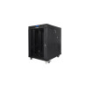 Lanberg | Rack cabinet 19" free-standing 15U/800x1000 (flat pack) with glass door, LCD | FF01-8015-12BL | Black