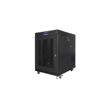 Lanberg | Rack cabinet 19" free-standing 15U/800x1000 (flat pack) with mesh door, LCD | FF01-8015-23BL | Black