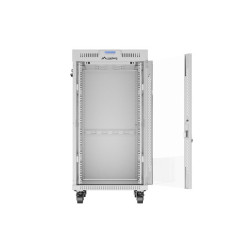 Lanberg | Rack cabinet 19" free-standing 22U/600x800 (flat pack) with glass door | FF01-6822-12SL | Grey