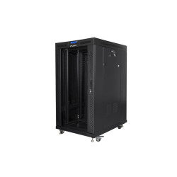 Lanberg | Rack cabinet 19" free-standing 22U/800x1000 (flat pack) with glass door | FF01-8022-12BL | Black
