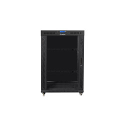Lanberg | Rack cabinet 19" free-standing 22U/800x1000 (flat pack) with glass door | FF01-8022-12BL | Black