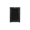 Lanberg | Rack cabinet 19" free-standing 22U/800x1000 (flat pack) with glass door | FF01-8022-12BL | Black