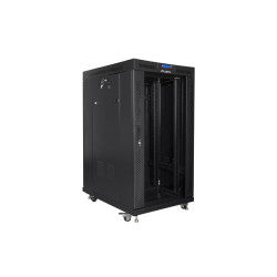 Lanberg | Rack cabinet 19" free-standing 22U/800x1000 (flat pack) with glass door | FF01-8022-12BL | Black