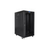 Lanberg | Rack cabinet 19" free-standing 22U/800x1000 (flat pack) with glass door | FF01-8022-12BL | Black