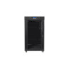 Lanberg | Rack cabinet 19" free-standing 22U/800x800 (flat pack) with glass door, LCD | FF01-8822-12BL | Black