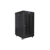 Lanberg | Rack cabinet 19" free-standing 22U/800x800 (flat pack) with glass door, LCD | FF01-8822-23BL | Black
