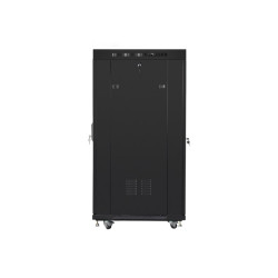 Lanberg | Rack cabinet 19" free-standing 27U/800x1000 (flat pack) with glass door, LCD | FF01-8027-12BL | Black