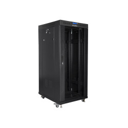 Lanberg | Rack cabinet 19" free-standing 27U/800x1000 (flat pack) with glass door, LCD | FF01-8027-12BL | Black