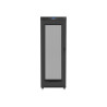 Lanberg | Rack cabinet 19" free-standing 27U/800x1000 (flat pack) with glass door, LCD | FF01-8027-23BL | Black