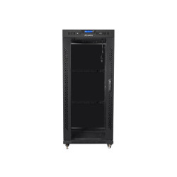 Lanberg | Rack cabinet 19" free-standing 27U/800x1200 (flat pack) with glass door, LCD | FF01-8227-12BL | Black