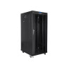 Lanberg | Rack cabinet 19" free-standing 27U/800x1200 (flat pack) with glass door, LCD | FF01-8227-12BL | Black
