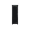 Lanberg | Rack cabinet 19" free-standing 37U/600x800 (flat pack) with glass door, LCD | FF01-6837-12BL | Black