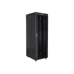 Lanberg | Rack cabinet 19" free-standing 37U/600x800 (flat pack) with glass door, LCD | FF01-6837-12BL | Black