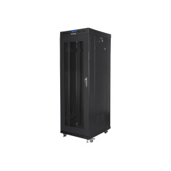 Lanberg | Rack cabinet 19" free-standing 37U/600x800 (flat pack) with mesh door, LCD | FF01-6837-23BL | Black