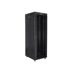Lanberg | Rack cabinet 19" free-standing 37U/800x1000 (flat pack) with glass door, LCD | FF01-8037-12BL | Black