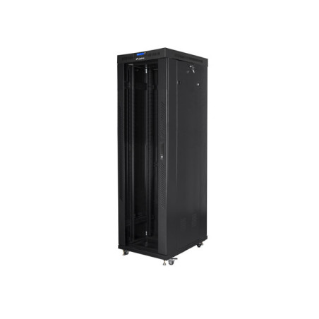 Lanberg | Rack cabinet 19" free-standing 42U/600x1000 (flat pack) with glass door lCD V2 | FF01-6042-12BL | Black